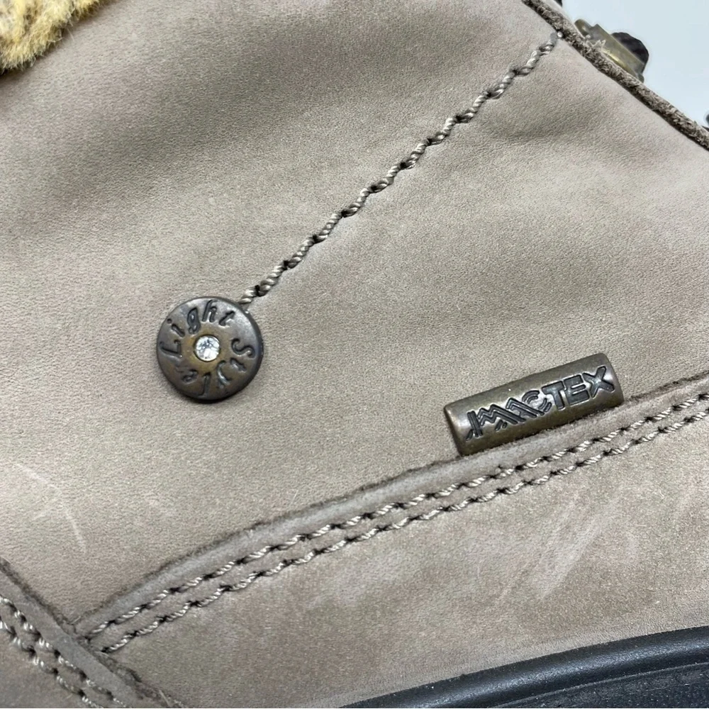 Flexus by Spring Step Women's Barra Snow Boot Faux Fur Lined taupe nubuck